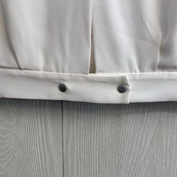 L'Agence Cream Ivory V-Neck Wrap Sleeveless Cap Sleeve Top Medium - Picture 5 of 6